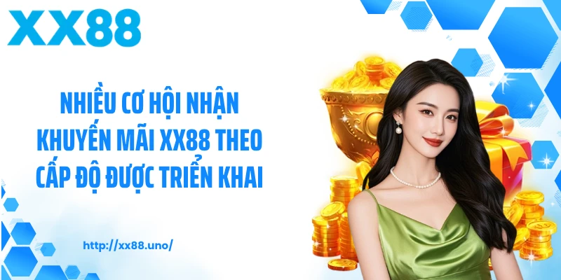 Nhiều cơ hội nhận khuyến mãi XX88 theo cấp độ được triển khai